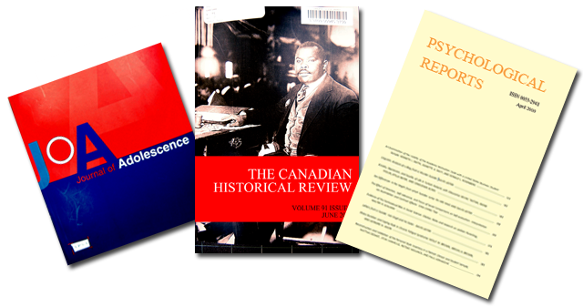Journal of Adolescence, Canadian Historical Review, Psychologicals